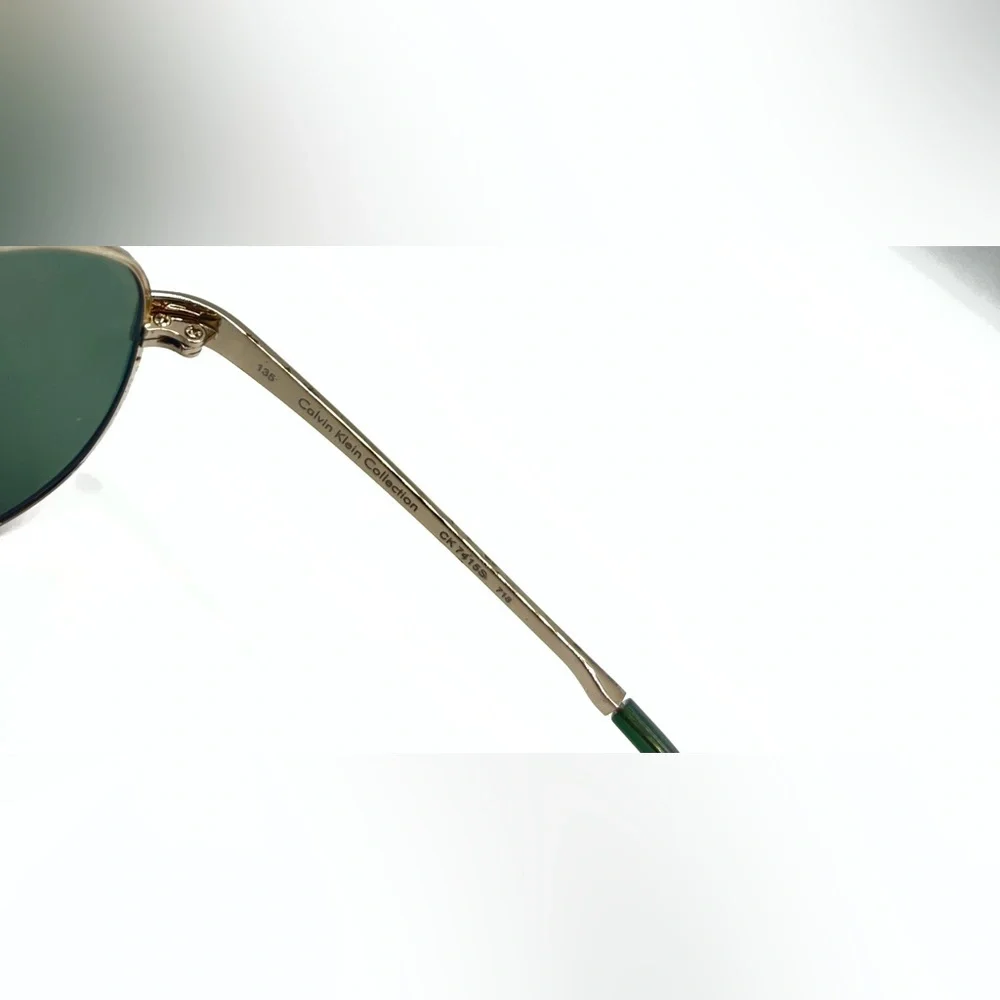 Vintage Calvin Klein CK7415S Gold Pilot Sunglasses Frames Only - Picture 7 of 8